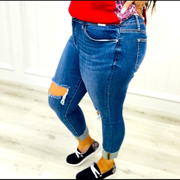 Judy Blue High Waist Destroyed Skinny Jeans - Picture 3 of 3